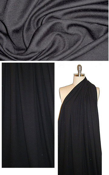 Italian luxury all-wool sweater knit - black