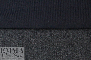 CA designer two-sided wool/jersey knit - charcoal/midnight 2 yd
