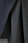CA designer two-sided wool/jersey knit - charcoal/midnight