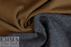 CA designer two-sided wool/jersey knit - bark/nutmeg 1.5 yd