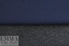 CA designer two-sided wool/jersey knit - charcoal/navy 1 yard
