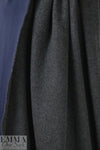 CA designer two-sided wool/jersey knit - charcoal/navy 3 yd
