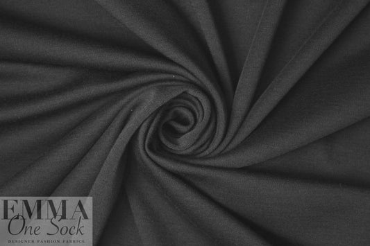 famous designer wool doubleknit - black 1.75 yds