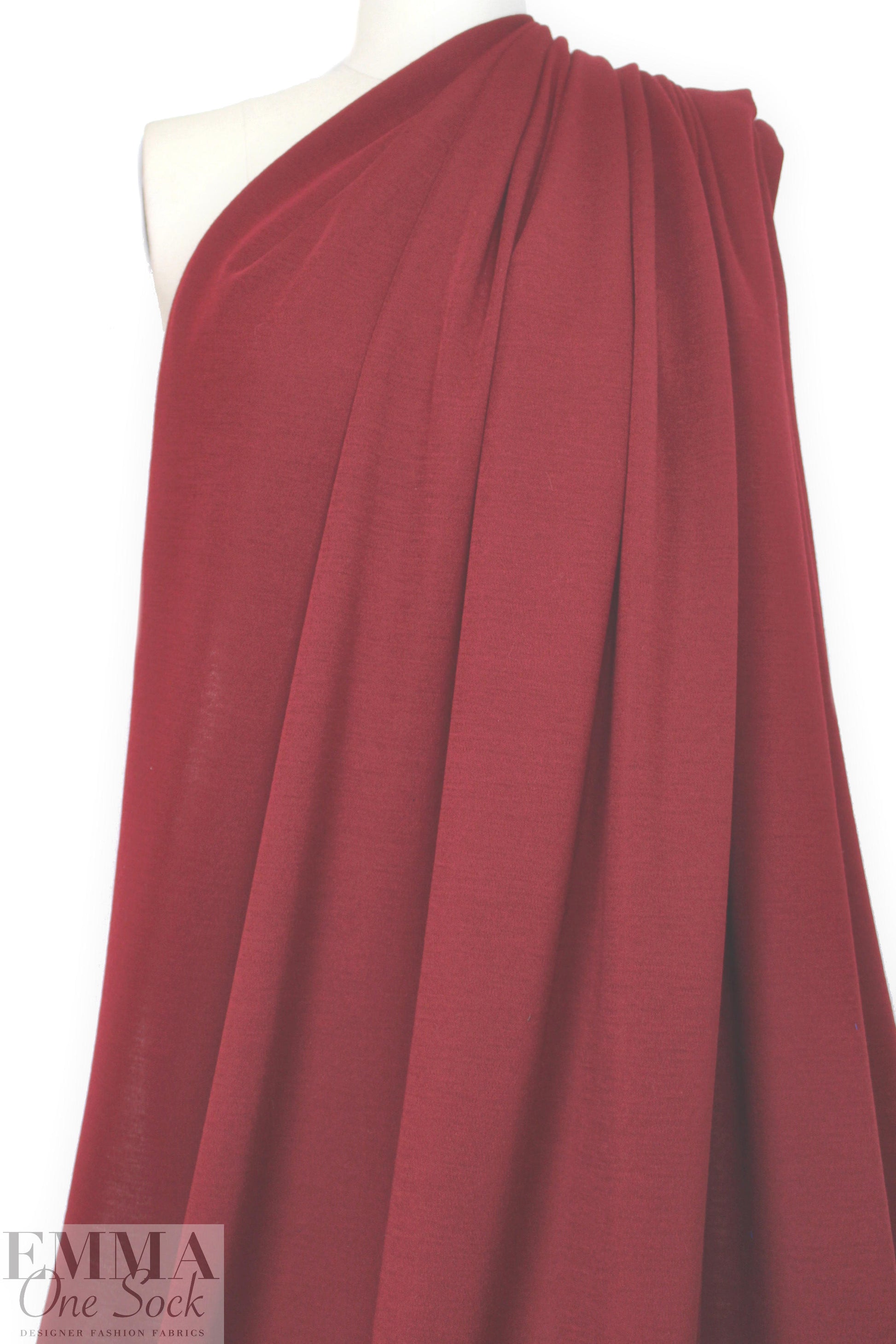 famous designer wool doubleknit - brick .66 yds