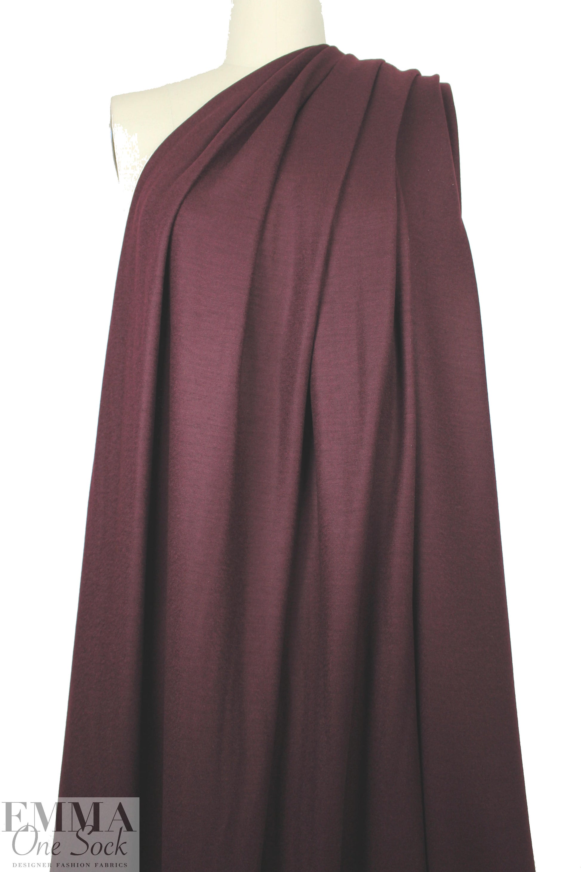 Italian drapey wool sweater knit - wine