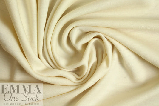 Italian wool/lycra doubleknit - ivory .625 yds