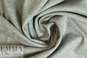 Italian thick wool sweater knit - heathered light gray