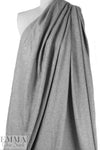 Italian thick wool sweater knit - heathered light gray