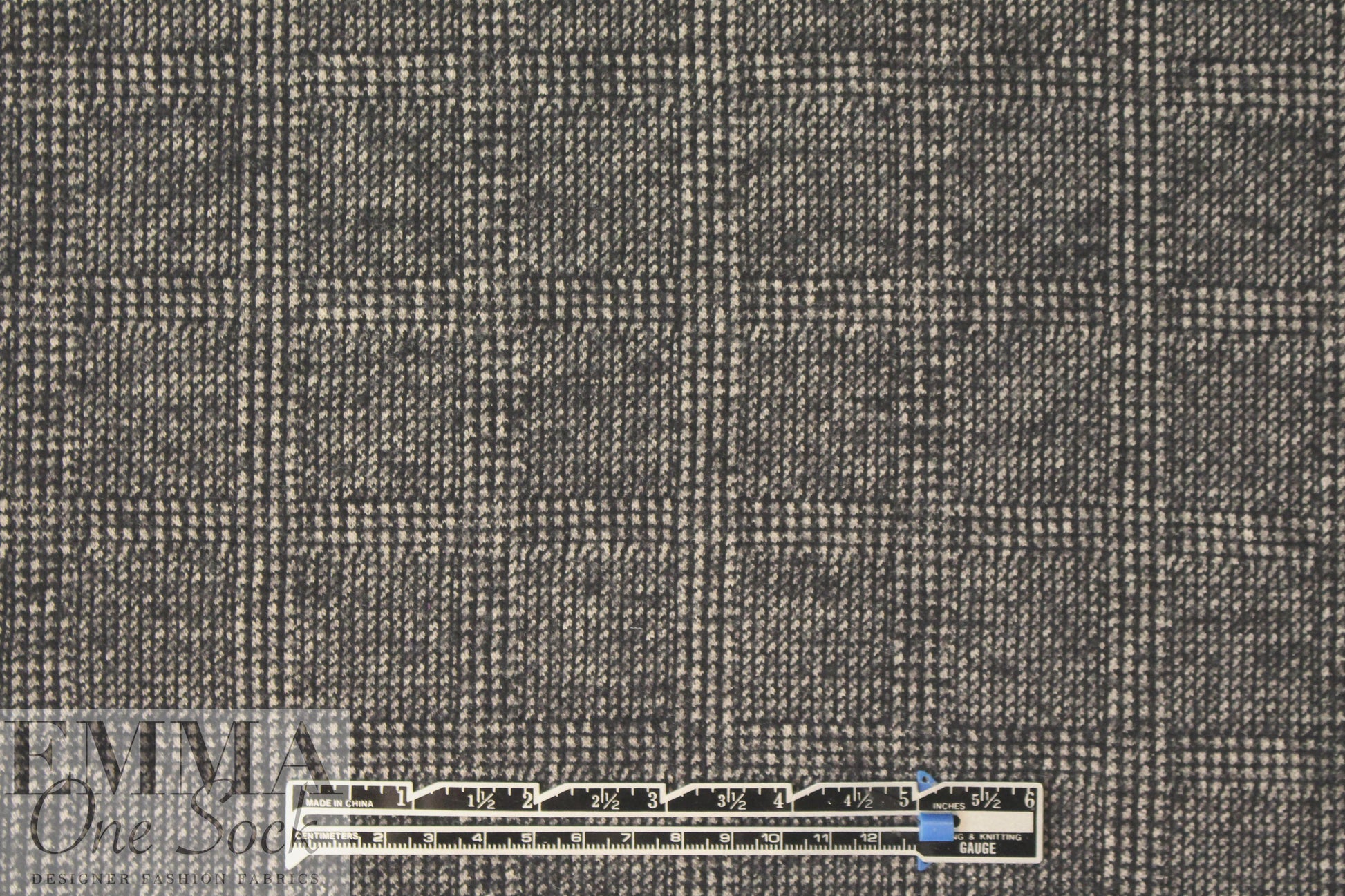 Italian yarn dyed plaid wool blend sweater knit