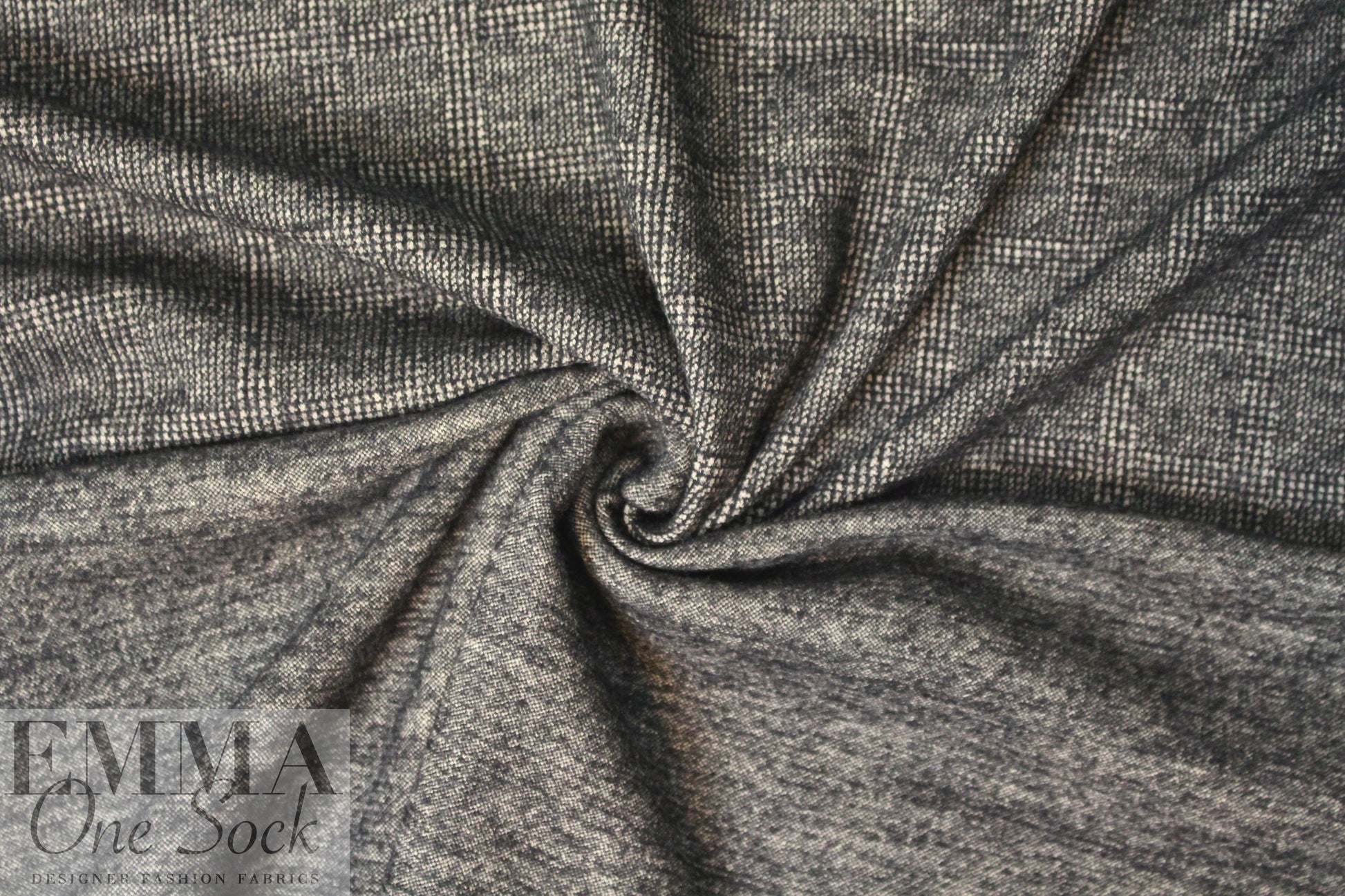 Italian yarn dyed plaid wool blend sweater knit