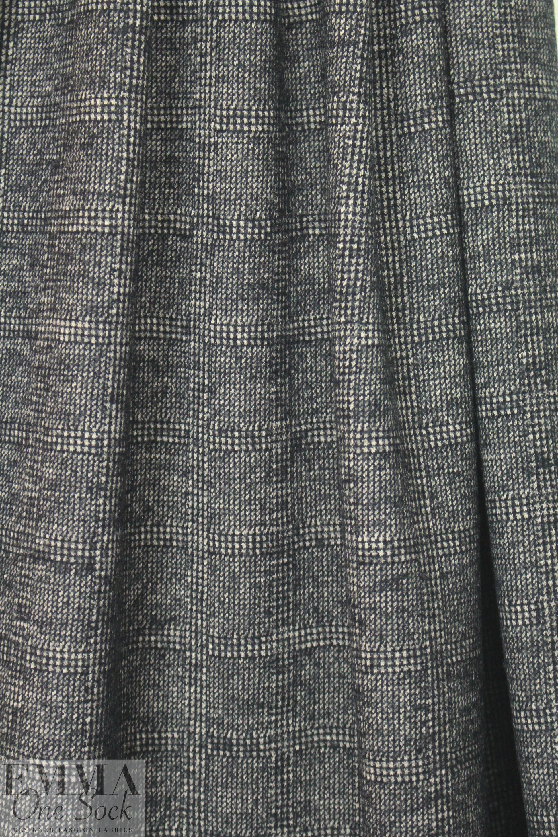 Italian yarn dyed plaid wool blend sweater knit