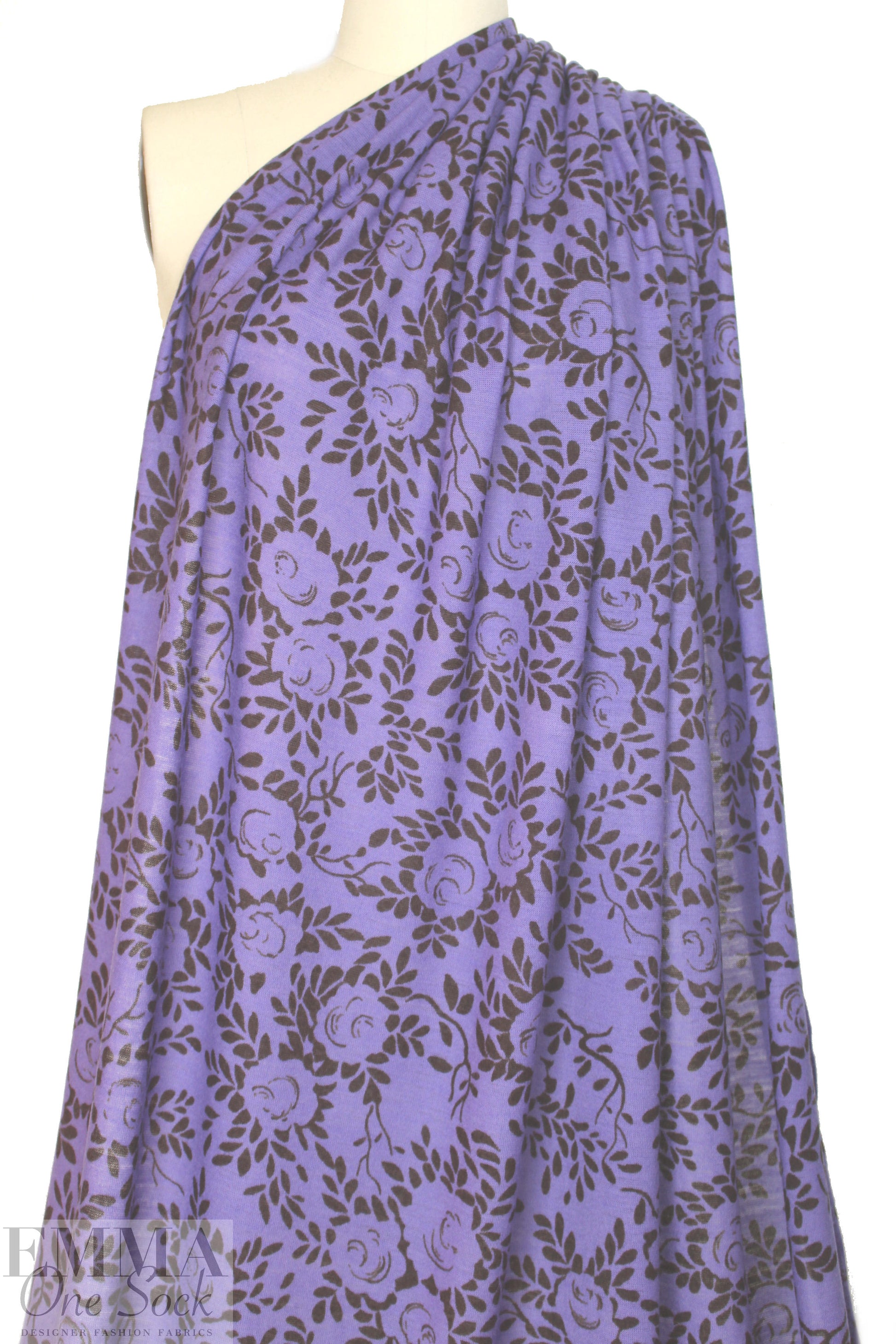 NY designer lightweight wool sweater knit - grape leaf .875 yds