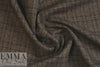 Italian bluestone/butterscotch plaid virgin wool doubleknit