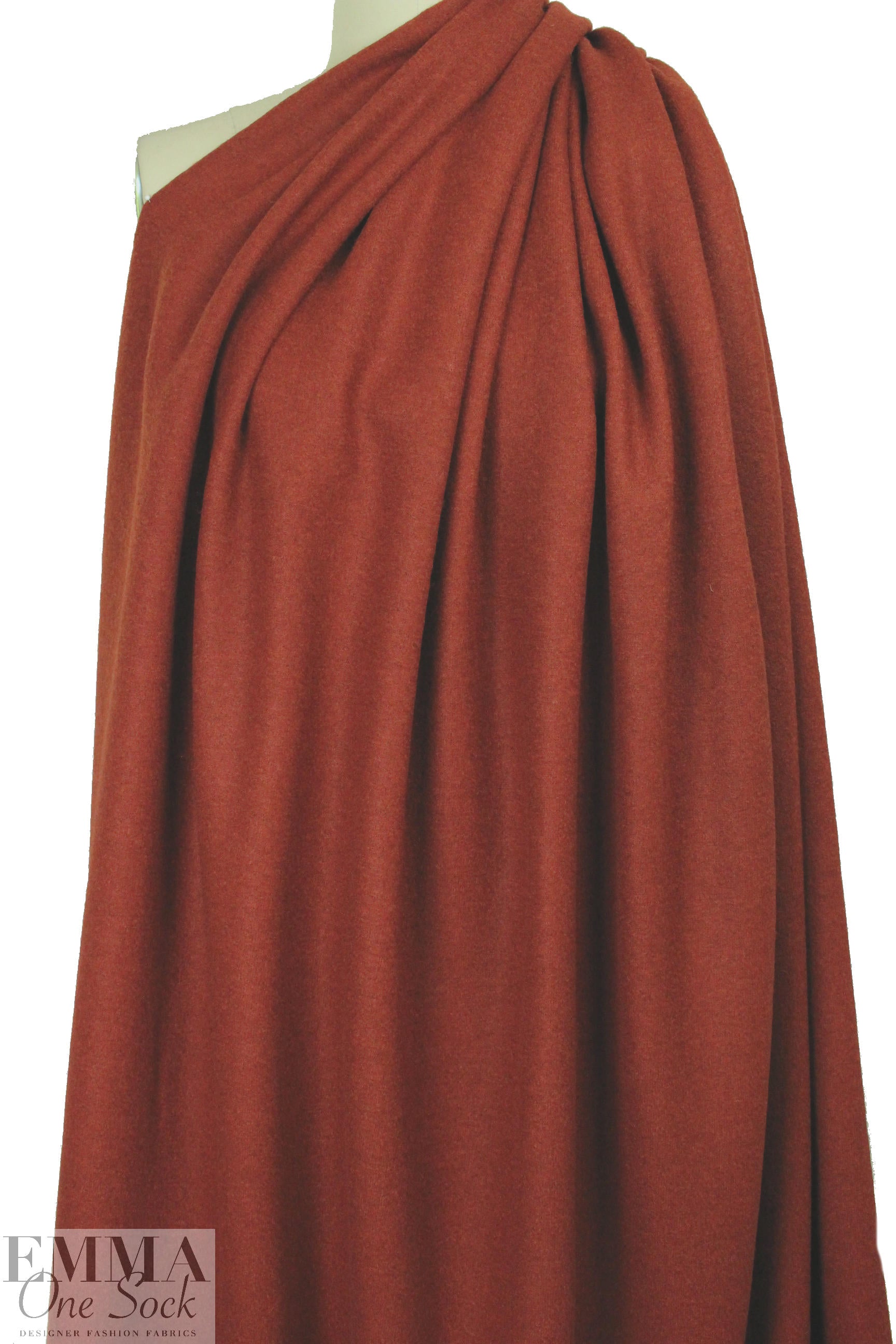The0ry Italian wool thick sweater jersey - paprika