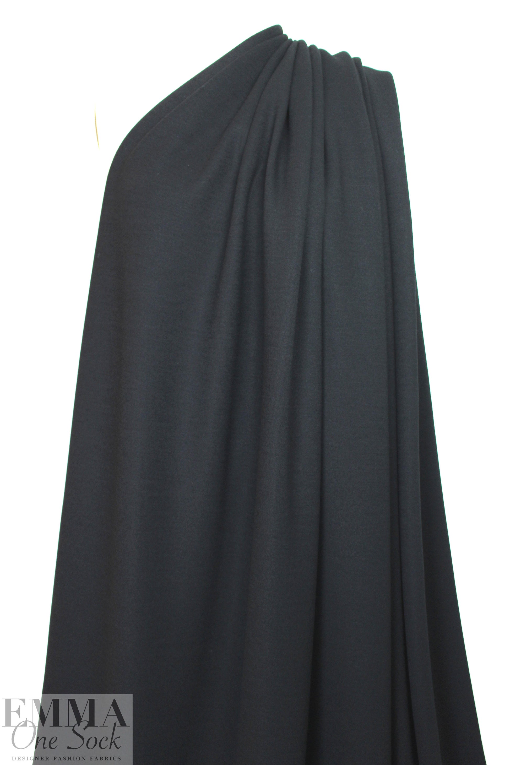 Italian wool/spandex doubleknit - black