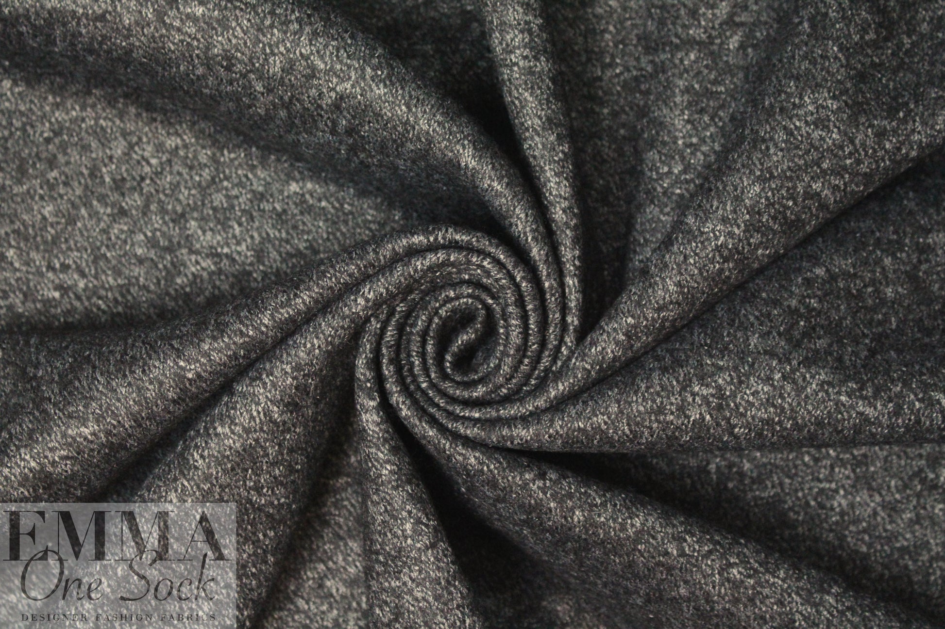 Italian wool melange sweater knit - black/silver