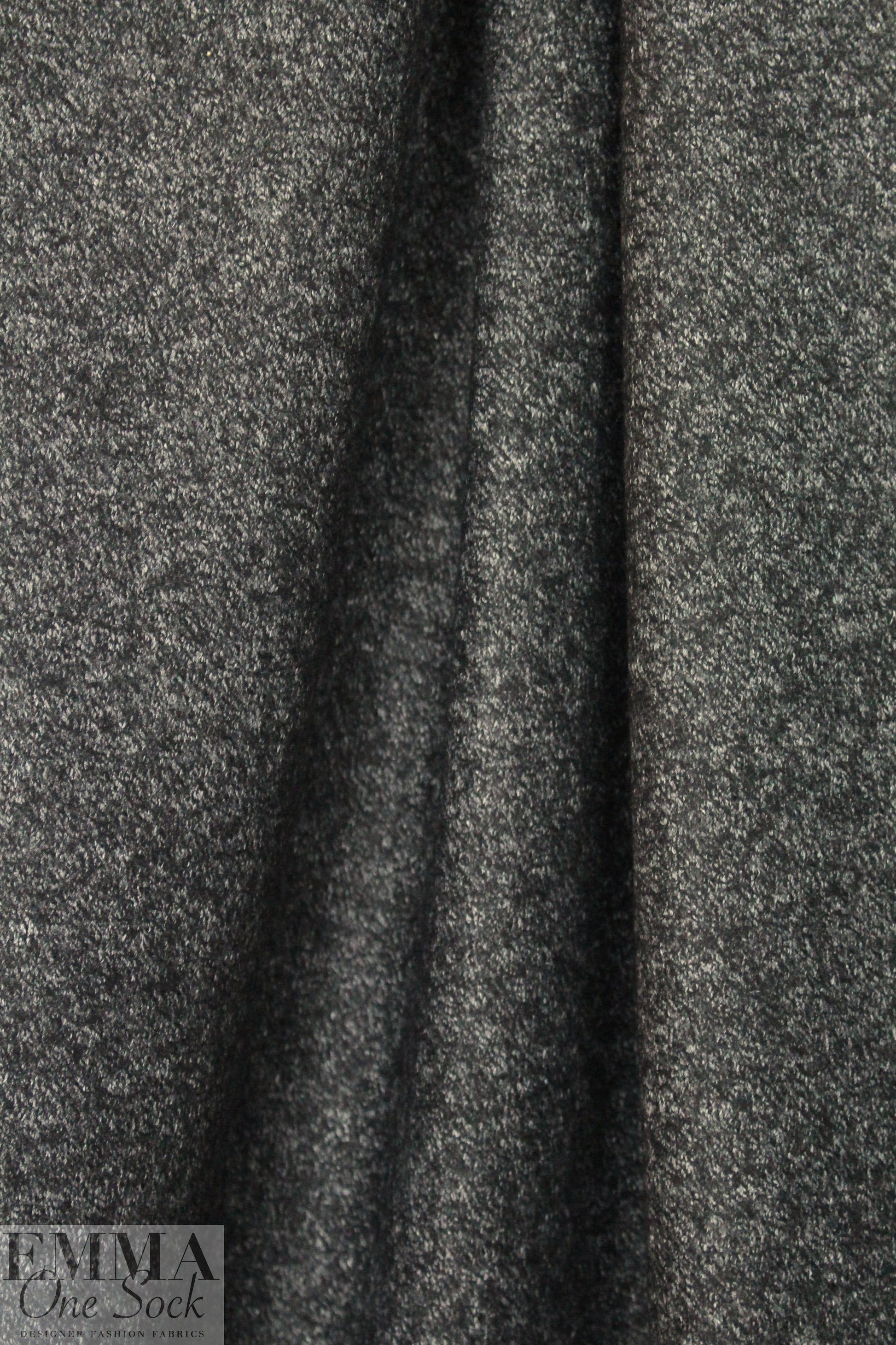 Italian wool melange sweater knit - black/silver