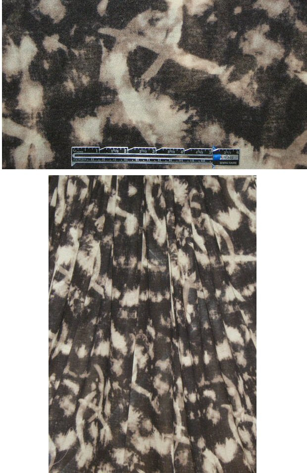 Italian wool blend french roast abstract jersey 2.25 yds