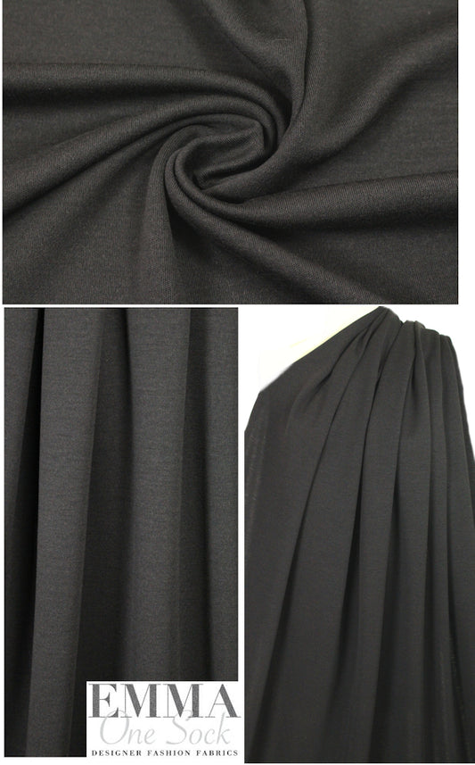 Italian wool sweatery doubleknit - shale