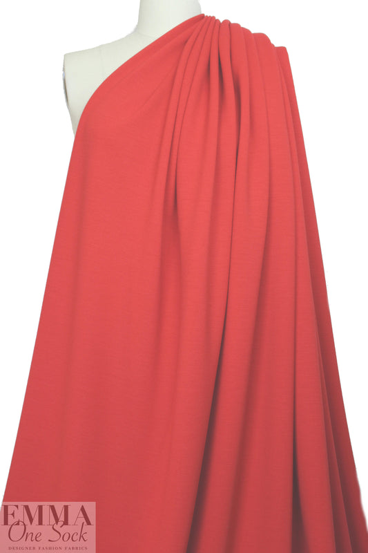 Italian wool doubleknit - poppy red