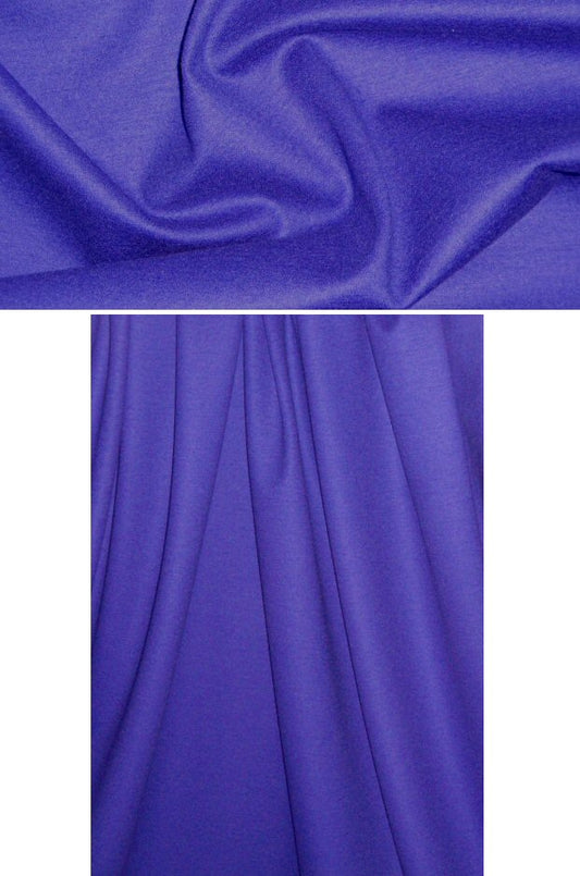 famous designer wool blend ponte - royal purple