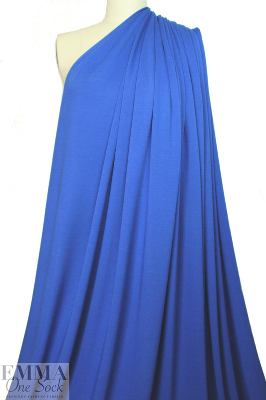 Italian wool/viscose/spandex doubleknit - royal .88 yds