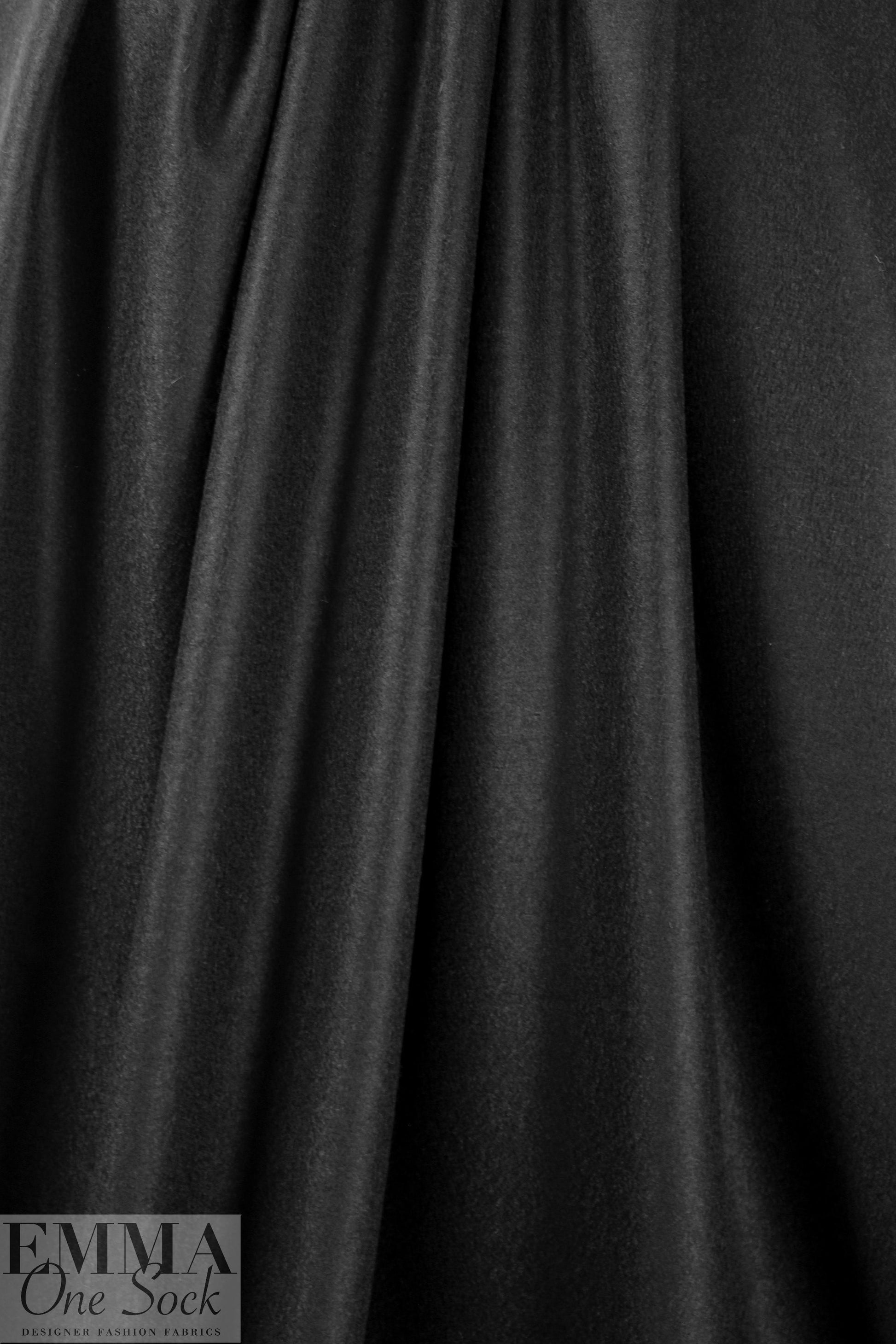 famous designer all wool felted doubleknit - black