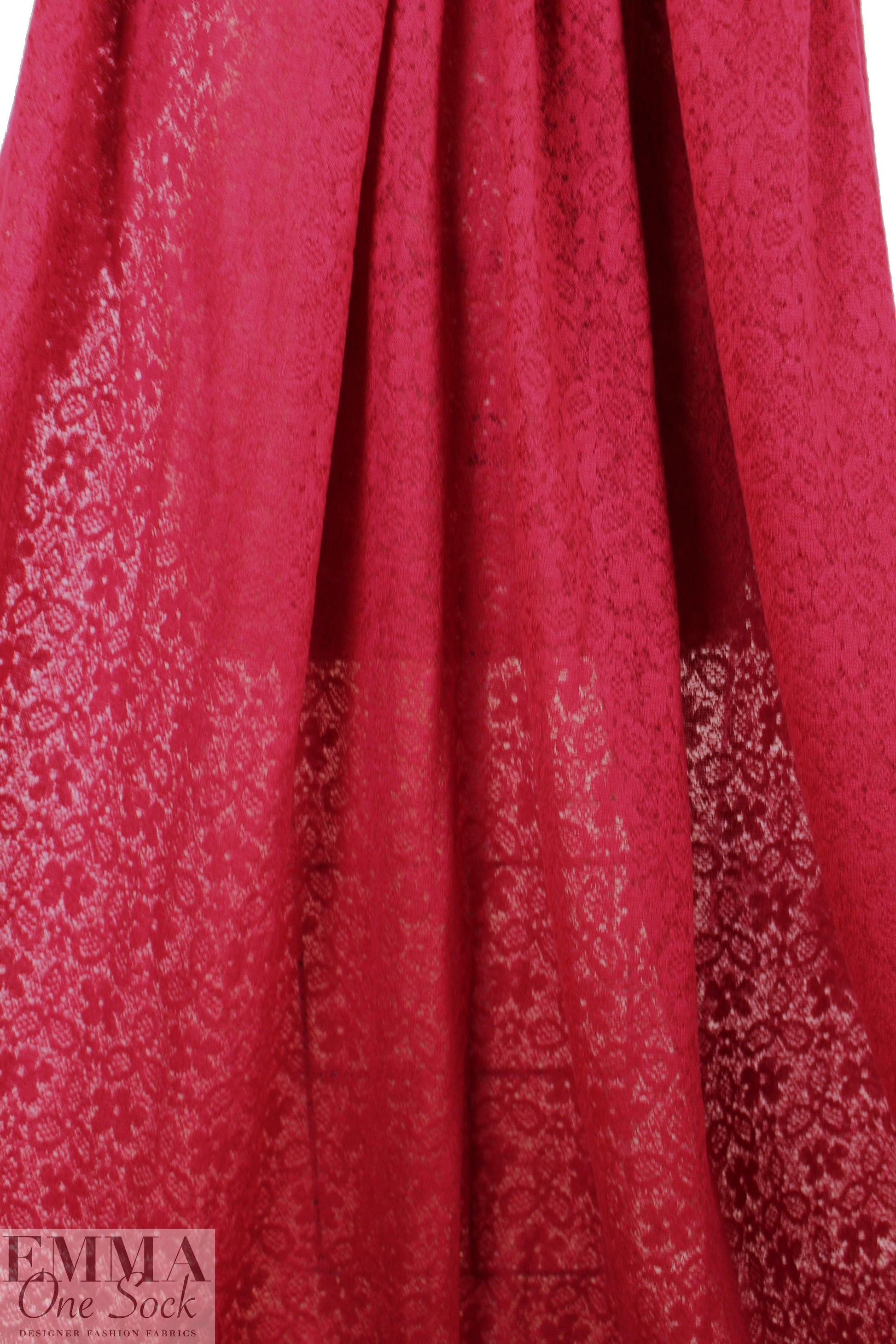 NY designer wool blend sweater lace - persian red