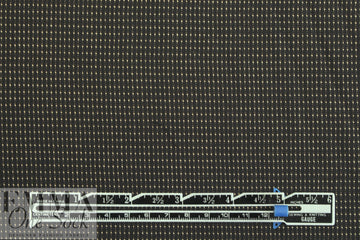 Italian wool stretch jacquard woven - chocolate dot .75 yds