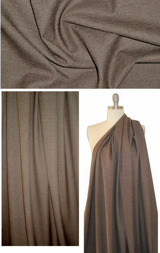 The0ry Italian wool/lycra drapey woven - rustic brown