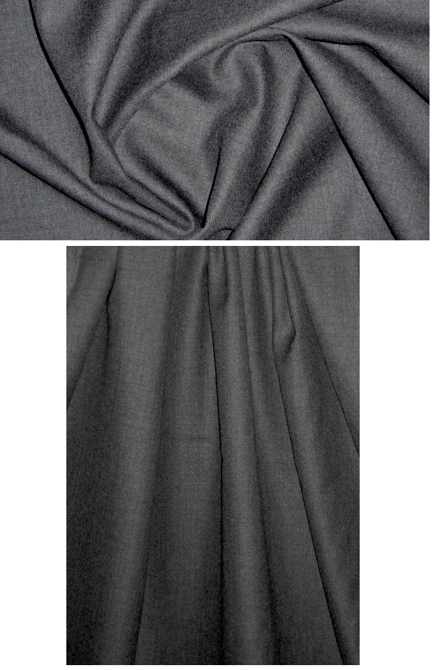 Italian wool/lycra black doublecloth suiting