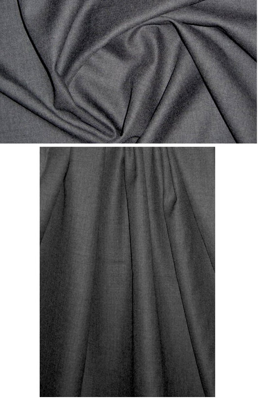 Italian wool/lycra black doublecloth suiting