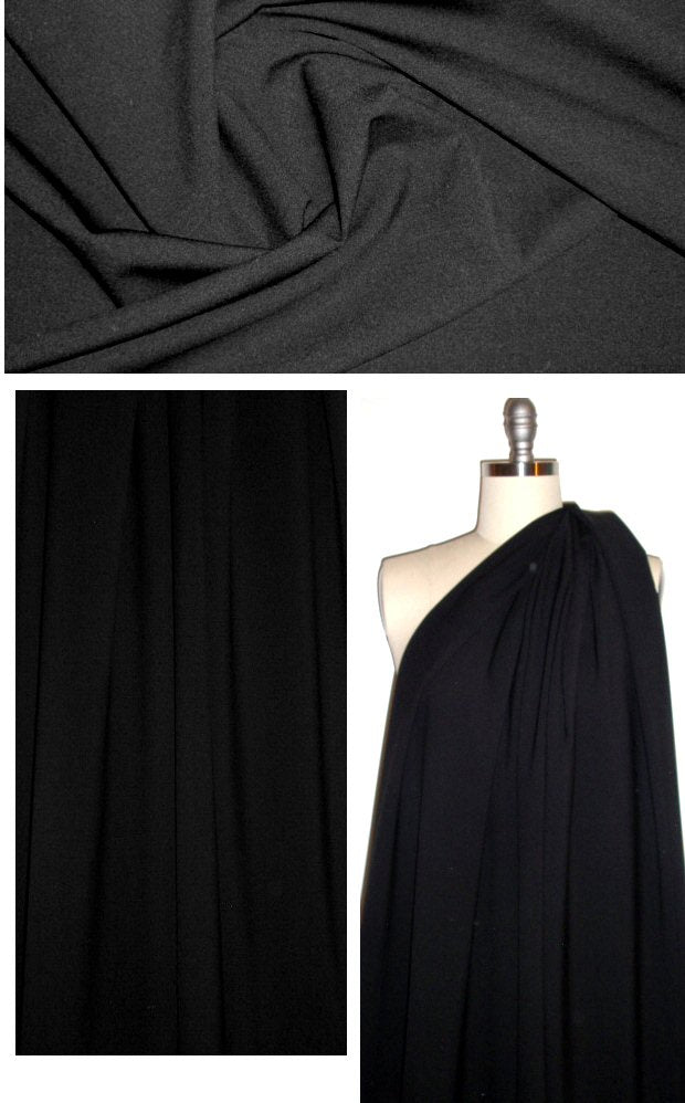 DKNY Italian black stretch wool gabardine