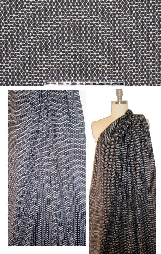 The0ry black/ivory geometric wool stretch woven