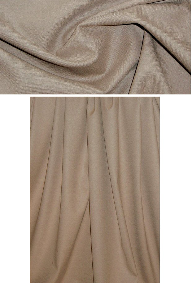 Tahari wool/lycra twill suiting - taupe 2.5 yds
