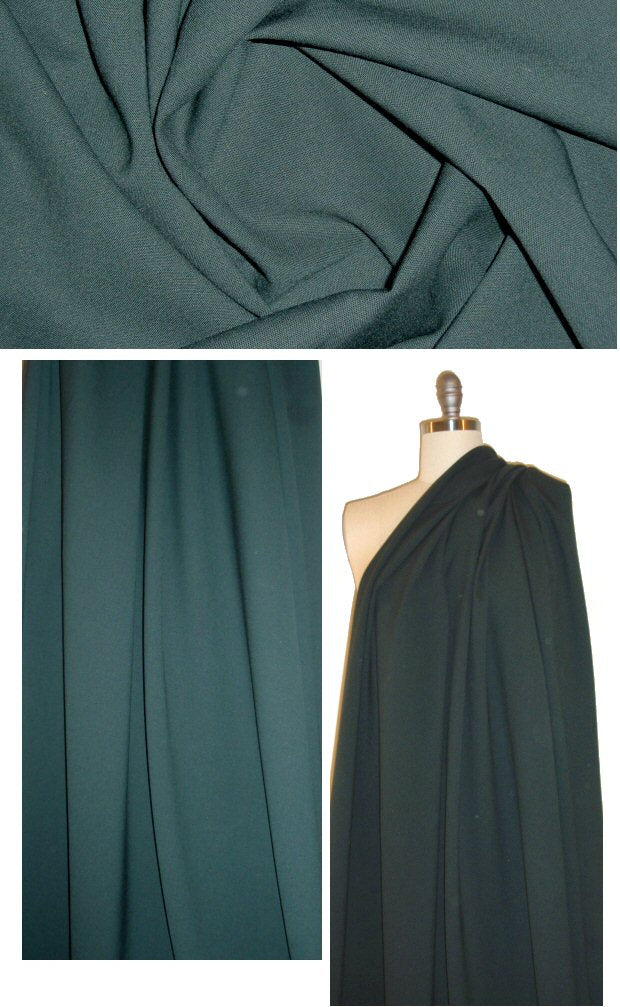 Marc Jac0bs wool stretch twill - deep forest 1.625 yds
