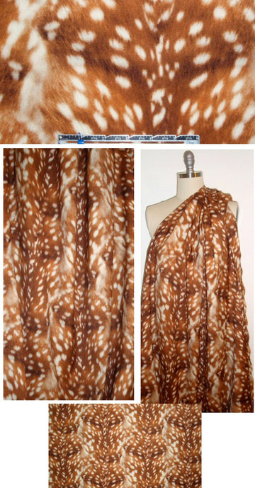 Italian toasty animal print wool stretch twill