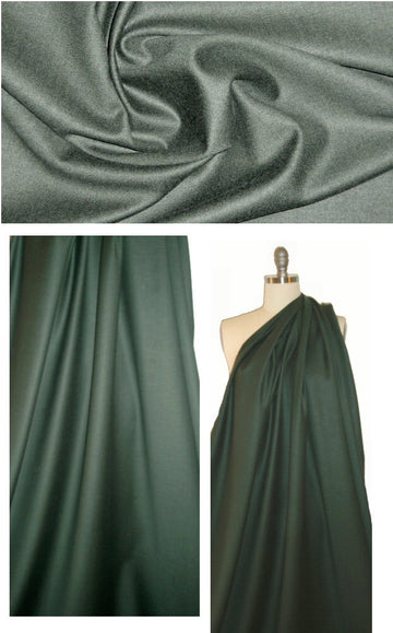 Italian wool/lycra 4-way stretch woven suiting - hunter