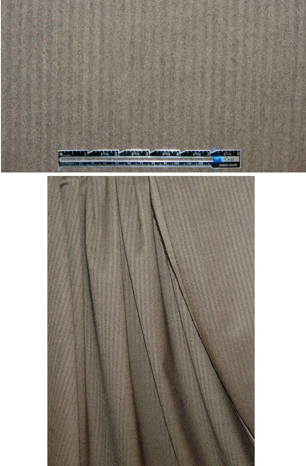 Italian stretch wool micro-herringbone - espres/taupe