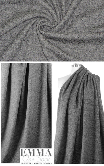 DKNY wool melange boucle' knit - charcoal .875 yds