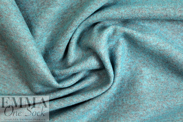 NY designer wool blend melange doubleknit - robin's egg