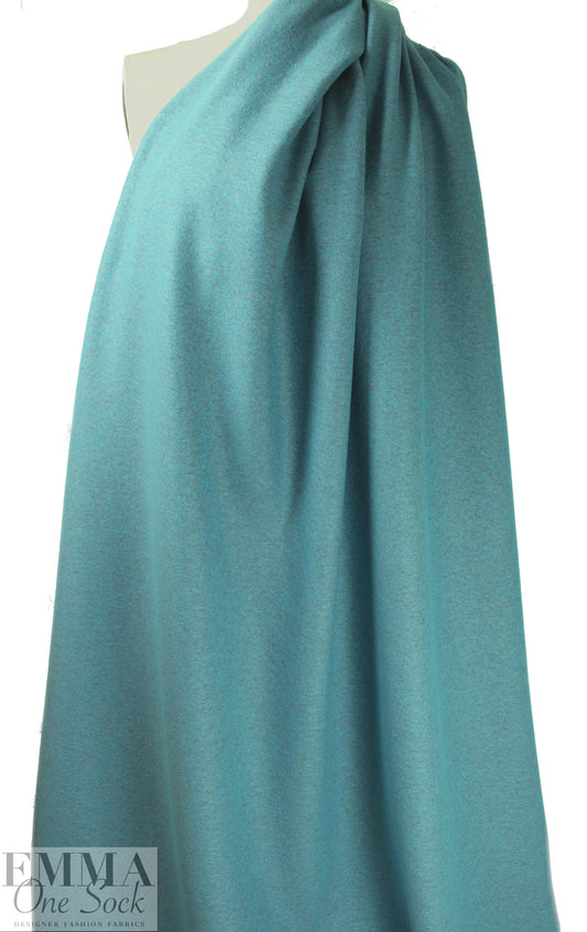 NY designer wool blend melange doubleknit - robin's egg