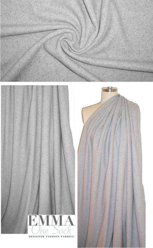Mi11y Italian sweatery doubleknit - gray melange .75 yds
