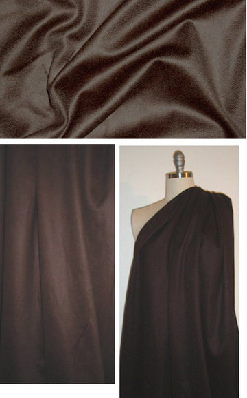wool melton coating - chocolate 2.25 yd
