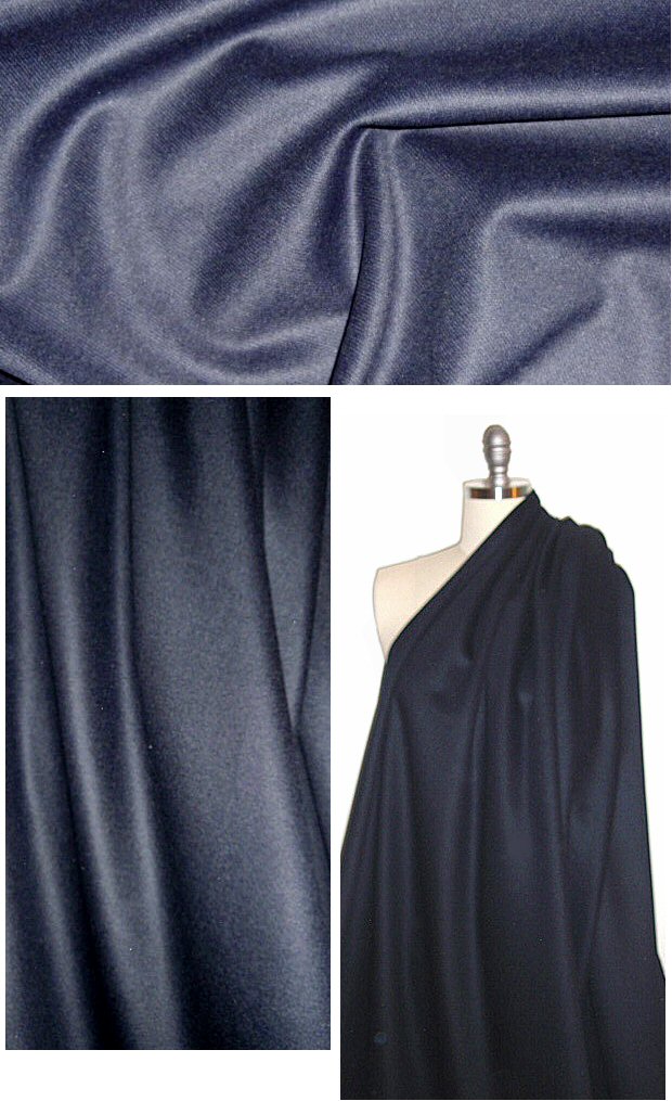 wool melton coating - midnight 2.45 yd