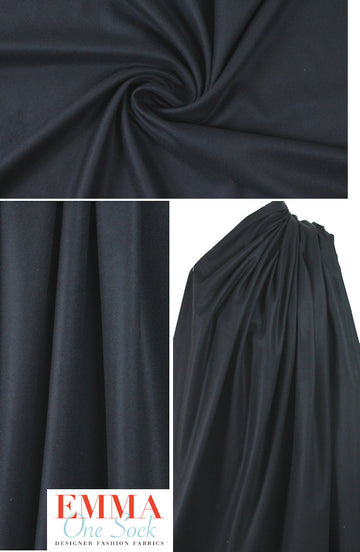Italian super soft textured wool woven - midnight