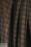 Italian copper/licorice houndstooth wool suiting