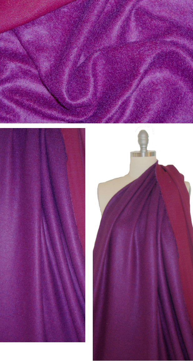 D0nna Karan wool/moh. 4-way stretch luxe knit - violet 1.5 yds