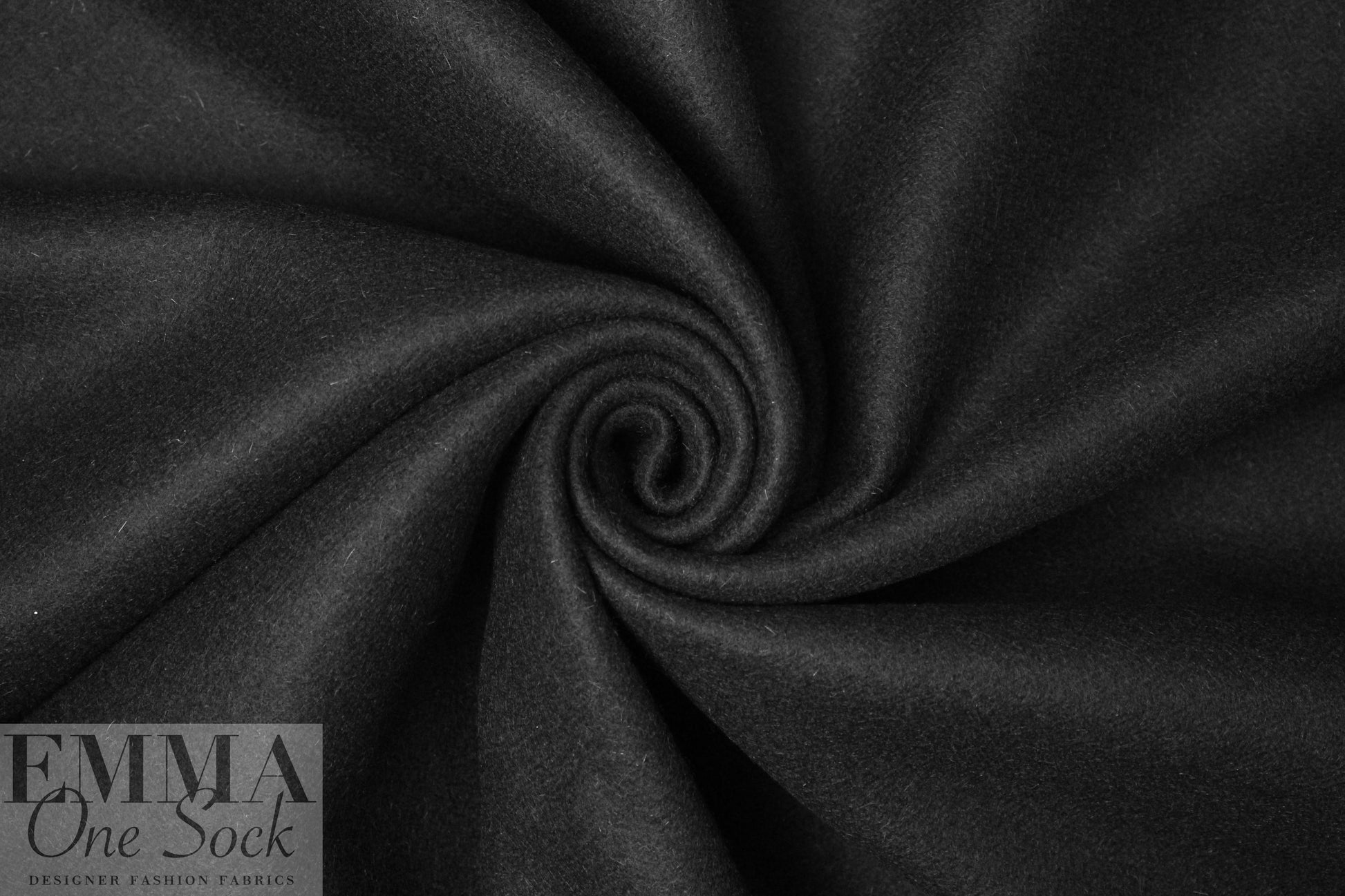 famous designer wool/mohair coating - black 2.125 yd