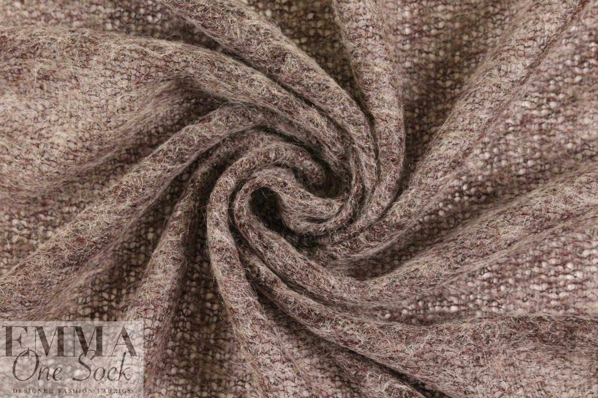 Italian dusty plum wool/mohair sweater knit 1.375 yd